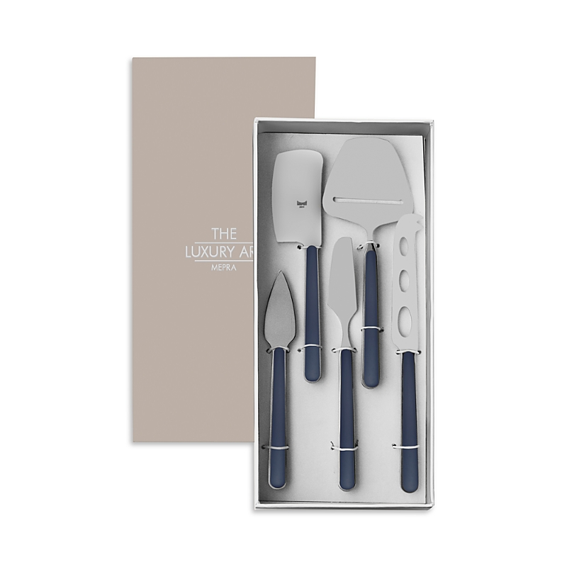 Mepra Fantasia 5 Piece Cheese Knife Set In Cobalt