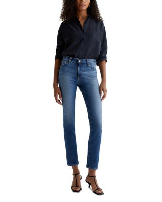 Mid Rise Straight Leg Jeans in Oceanside