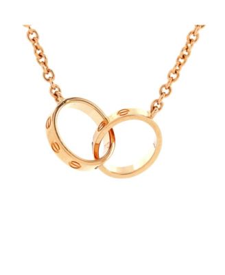 Pre-Owned Cartier - Love Interlocking Necklace 18K Rose Gold