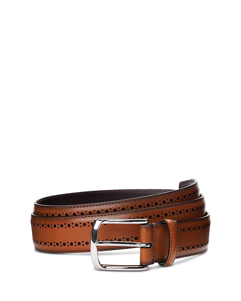 Allen Edmonds Men's Manistee Burnished Leather Belt In Walnut
