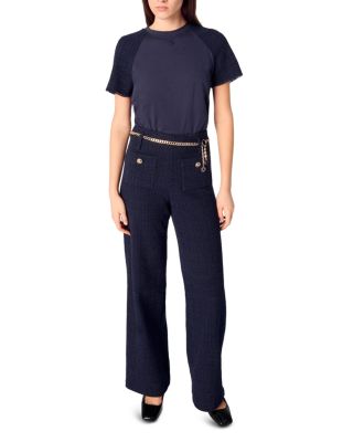 Tweed Trousers With Chain Belt