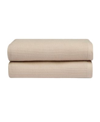 Waffle Bath Towels, Set of 2