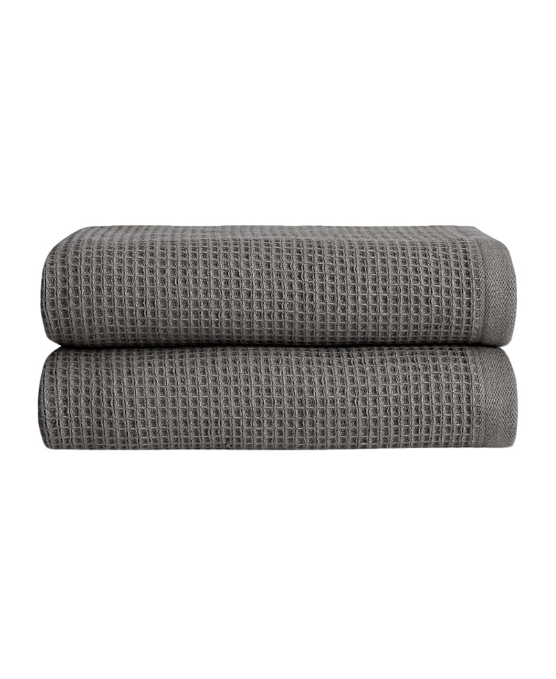 COZY EARTH WAFFLE HAND TOWELS, SET OF 2