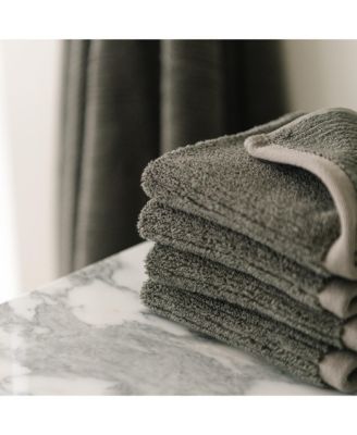 Ribbed Terry Washcloths, Set of 4