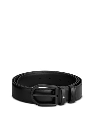 Montblanc - Men's Black Leather Belt