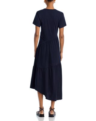 Gathered Seam Short Sleeve Dress