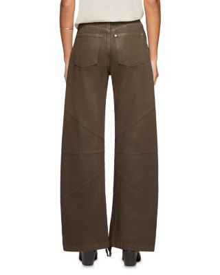 Frederic High Rise Barrel Leg Jeans in Coated Saddle