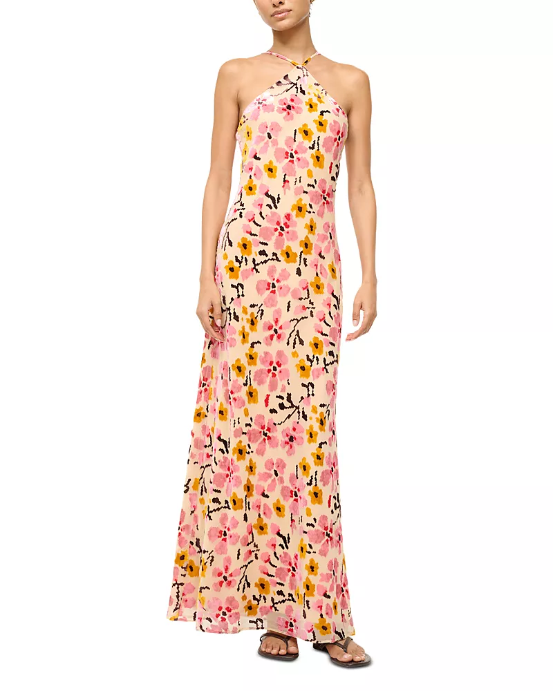 Staud Cubism Halter Dress