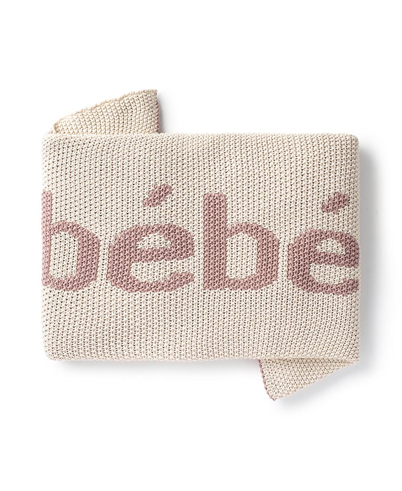 Domani Home Bebe Baby Blanket In Cream And Pink