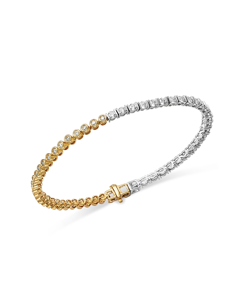 Bloomingdale's Fine Collection Diamond Tennis Bracelet in 14K Yellow & White Gold, 2.0 tcw