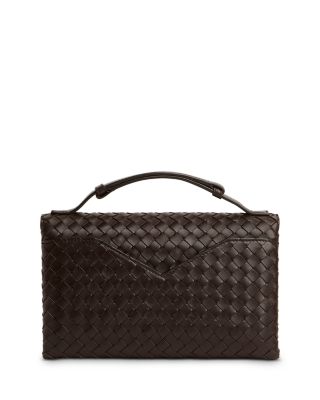 Knot Lock Intrecciato Leather Crossbody Bag