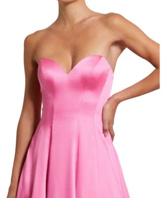  Satin Strapless Ballgown with Bow Details