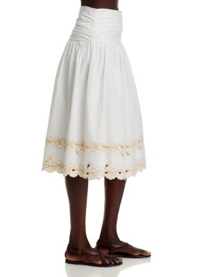 Sol Scalloped Midi Skirt