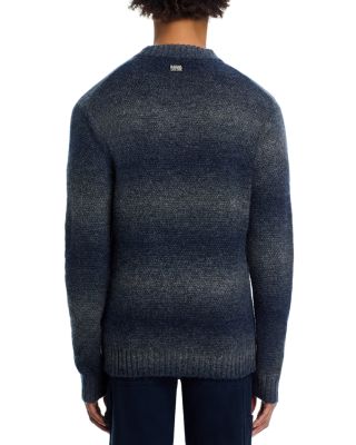 Regular Fit Gradient Striped Knit Sweater  