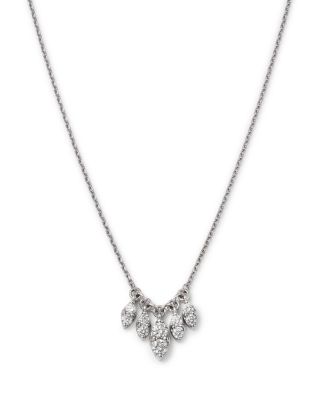 Bloomingdale's Fine Collection - Diamond Pendant Necklace in 14K White Gold, 1.0 tcw