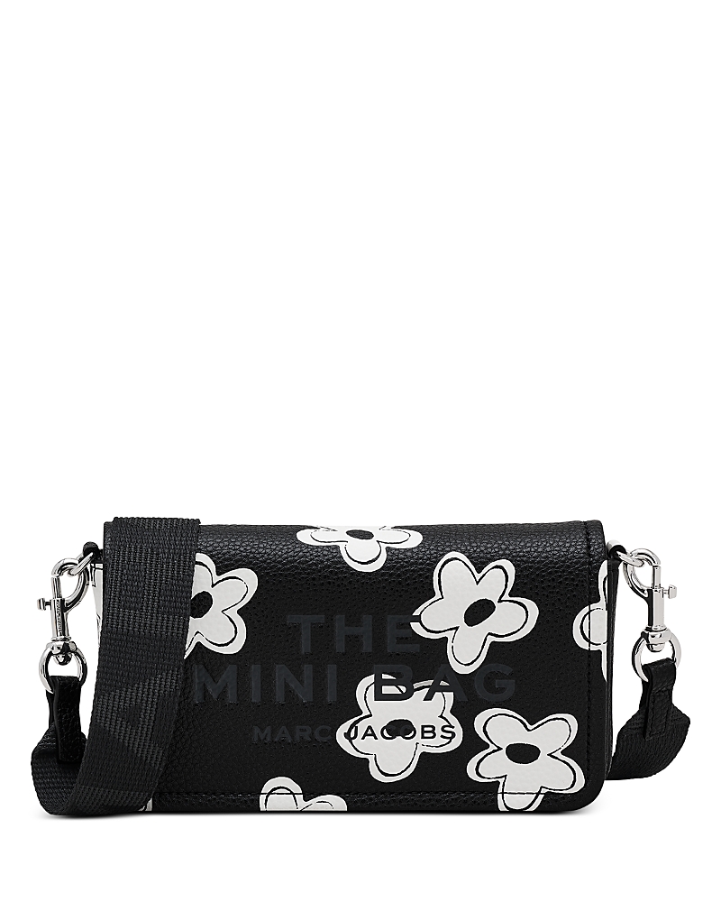 Marc Jacobs Mini Daisy Grained Leather Shoulder Bag In Black/white