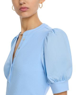 Puff Sleeve Henley Top