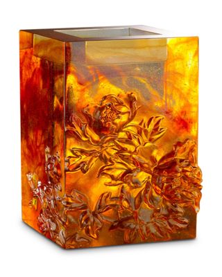 Heavenly Splendor Amber Crystal Votive Candle Holder