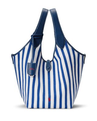 Polo Play Striped Canvas Medium Tote