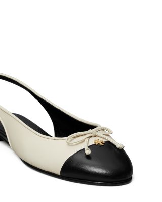 Women's Cap Toe Slingback Ballet Flats