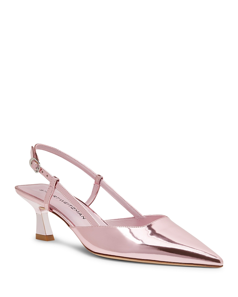 Stuart Weitzman Vinnie 50 Slingback In Pink Marshmellow