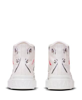 Women's B-Court High-Top Trainers with Beauty Print