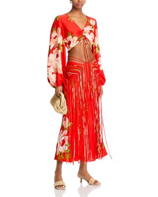 FARM Rio - Rio Peony Cropped Top & Peony Maxi Skirt