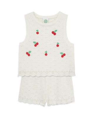 Girls' Cherry Pointelle Tunic & Shorts Set - Baby