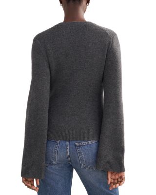 Cooper Wool Blend Crewneck Cardigan Sweater