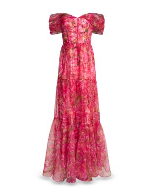 Tia Off Shoulder Organza Gown