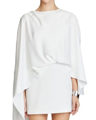 laure crepe mini dress HALSTON Laure Crepe Mini Dress