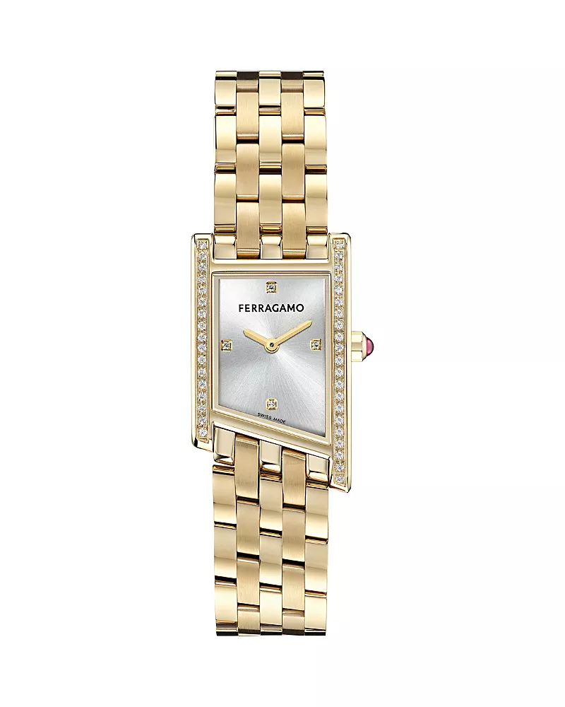 Ferragamo Asymetrique Diamond Watch, 22mm x 36mm