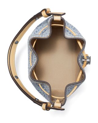 T Monogram Denim Small Bucket Bag