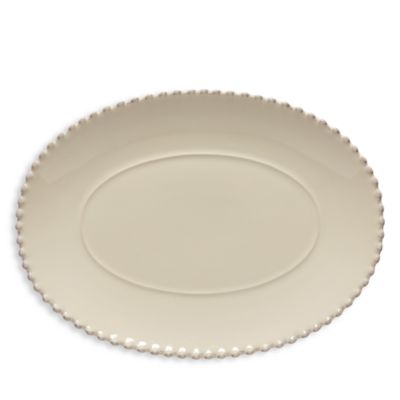 Pearl Cream Oval Serving Platter