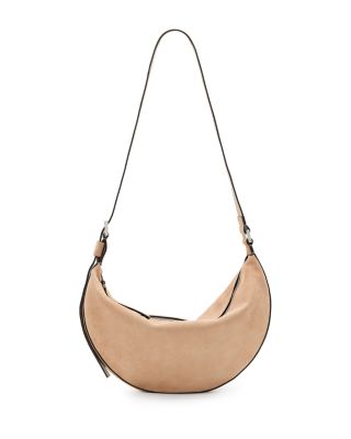 Allsaints Halfmoon Suede Shoulder Bag