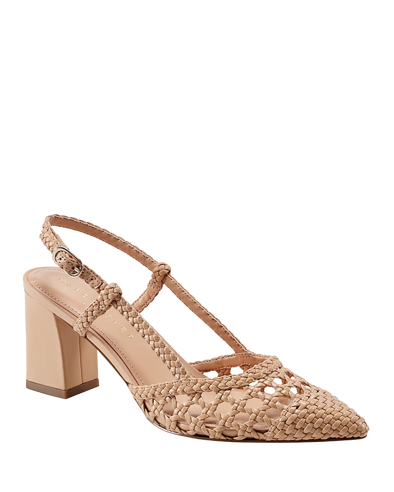 Marc Fisher Ltd Zunnie Slingback Pointed Toe Pump In Light Natural