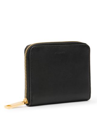 Lena Hex Leather Zip Wallet