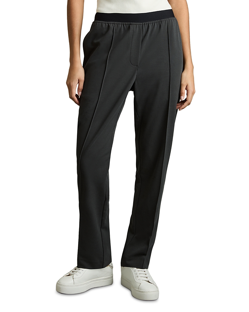 Reiss Lucia Tapered Pants In Charcoal Grey