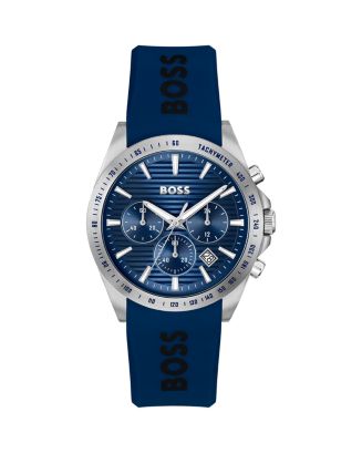 Hugo Boss Strike Chronograph Green Dial Silver Steel Strap Watch for Men - 1514241 main image 1