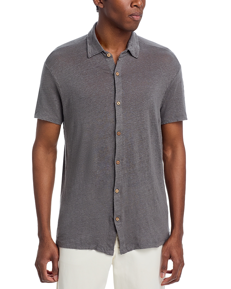 Alex Crane Ola Linen Knit Regular Fit Button Down Shirt