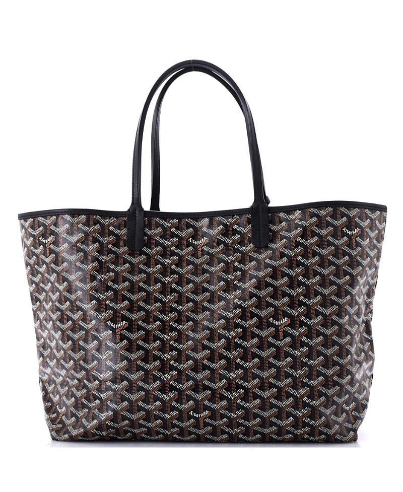 Pre-owned Pre-owned Goyard Goyard Pm Saint Louis Tote Claire Voie Coated Canvas In Black
