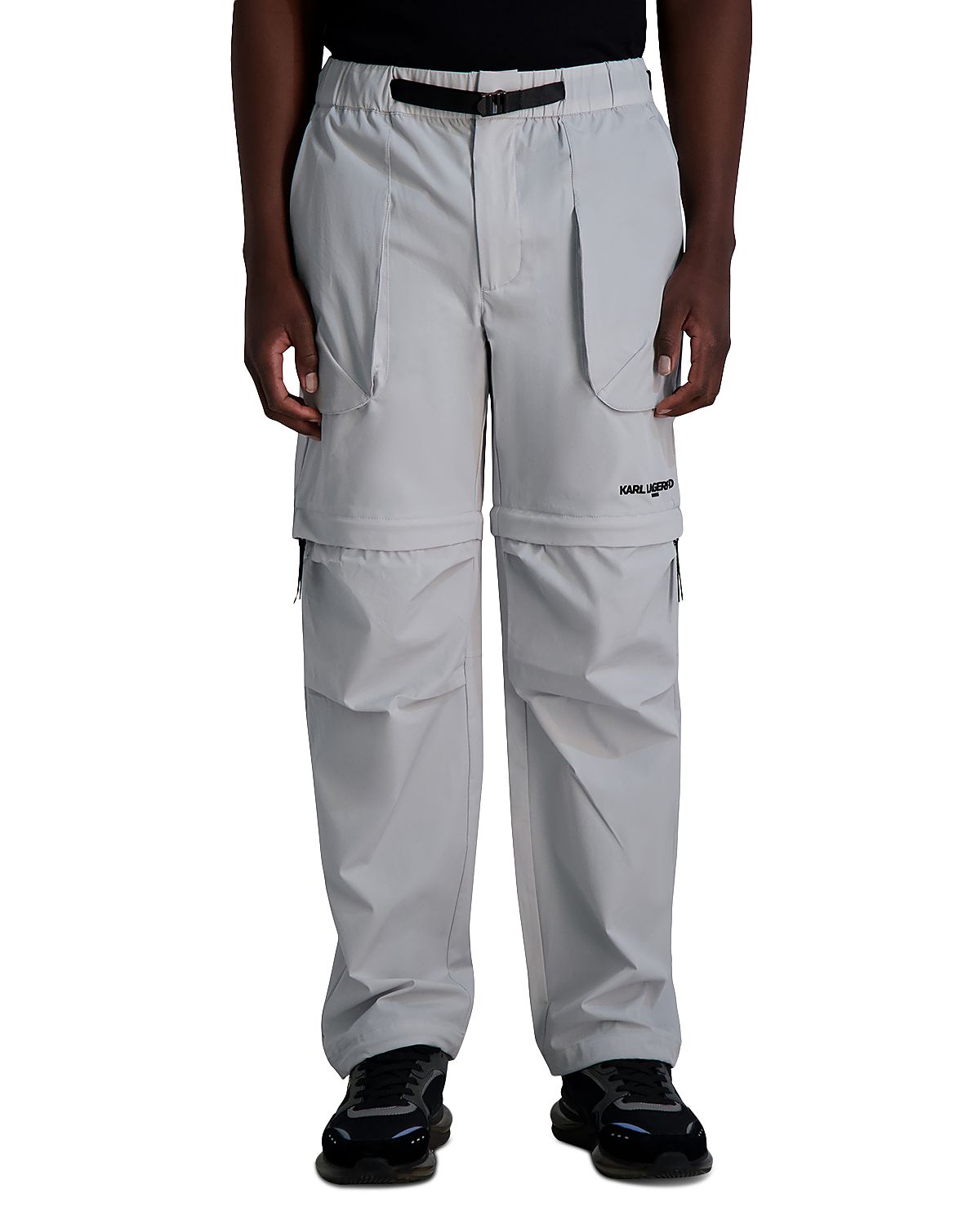 Karl Lagerfeld Paris Relaxed Fit Zip Off Parachute Pants