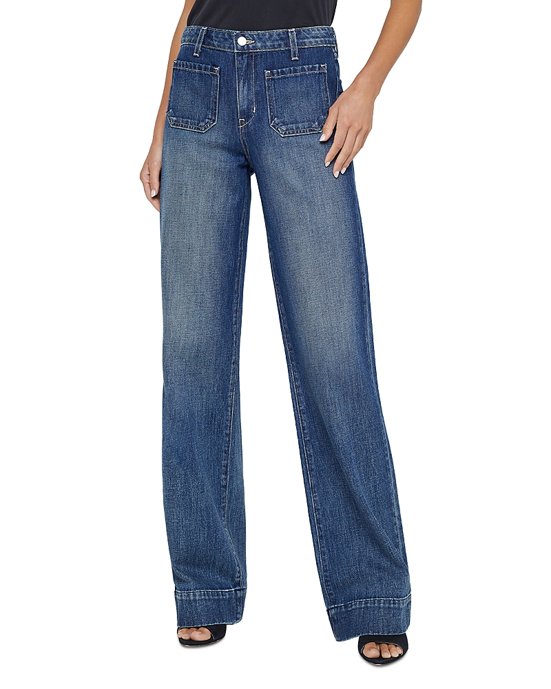 L'Agence Nolan High Rise Wide Leg Jeans in Dayton