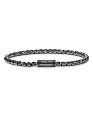 Dark Silver Box Chain Bracelet