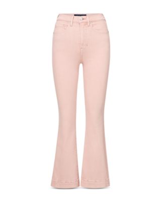 Carson High Rise Ankle Flare Jeans in Stoned Pink Shell