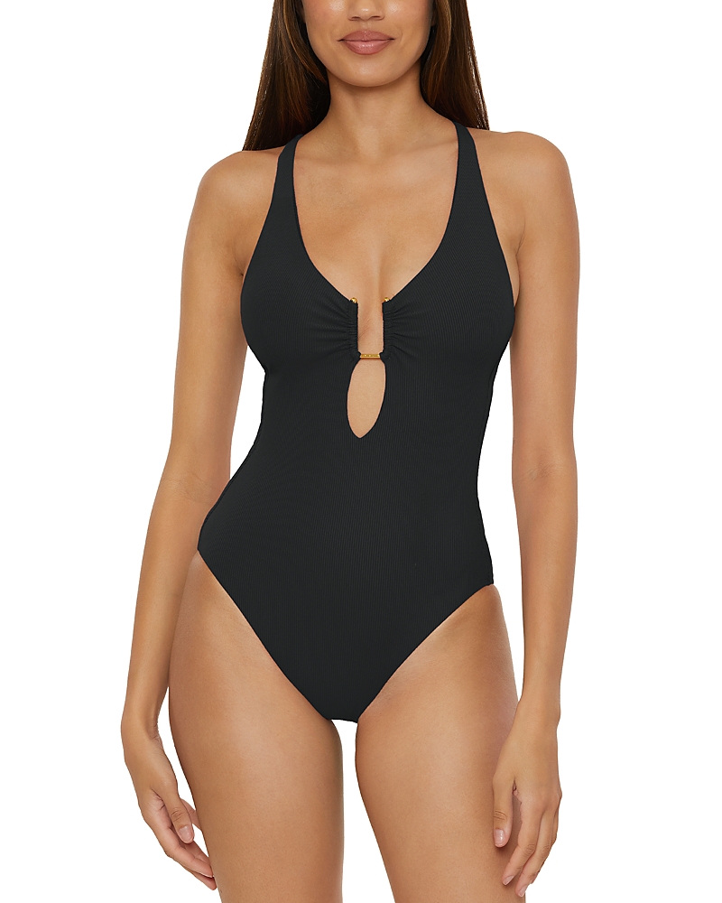 Becca By Rebecca Virtue Modern Edge One Piece Swimsuit In Black