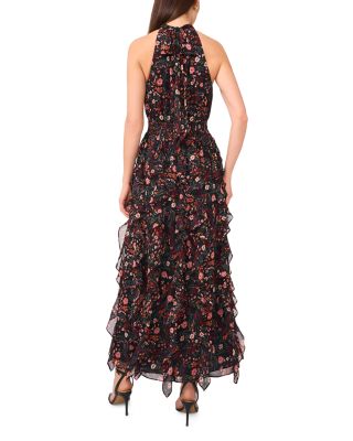 Halter Cascading Maxi Dress