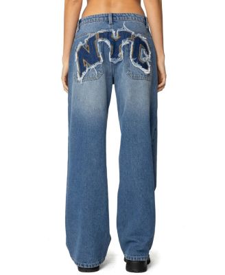 Nyc Low Rise Blue Washed Jeans