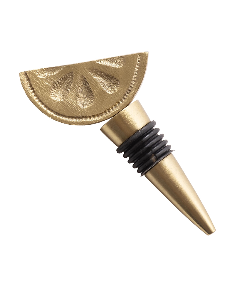 Gauri Kohli Trellis Wine Bottle Stopper In Matte Gold Tone