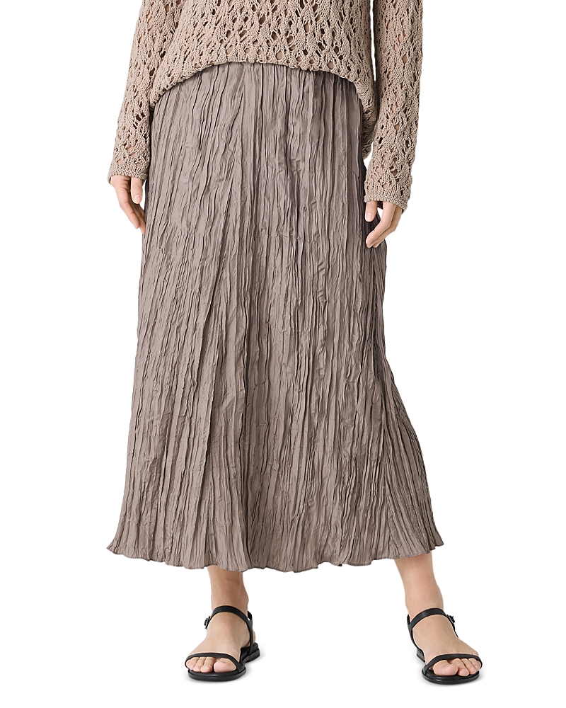 Eileen Fisher Crushed Silk Flared Skirt
